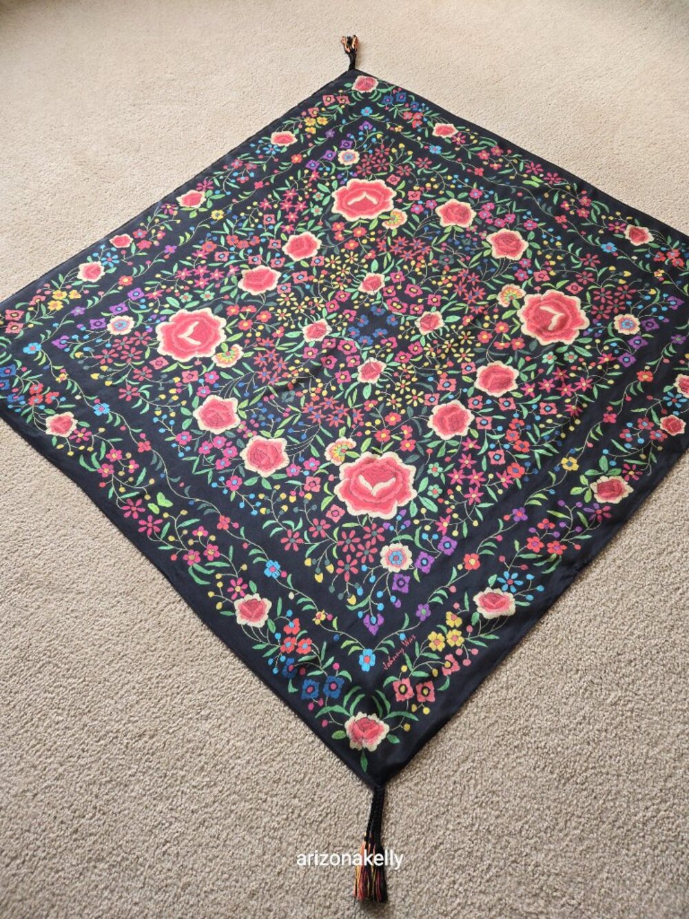 Johnny Was Silk Scarf #19 - Picture 6 of 7